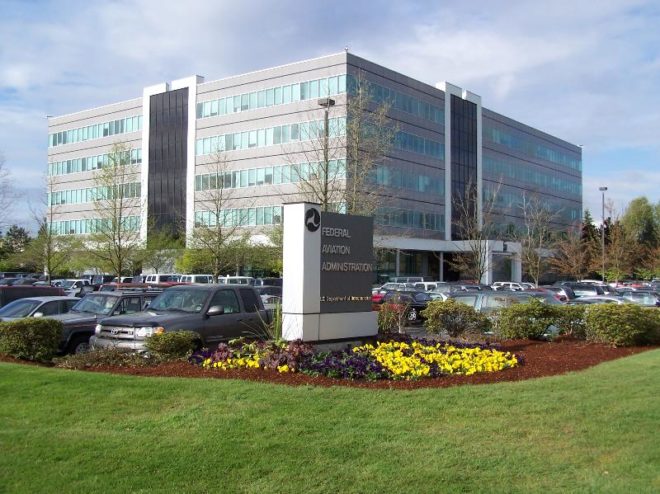 The FAA Building, a modern office midrise in Renton, WA