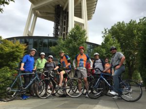 Work Hard, Play Hard! Unico Employees Enjoying A Bike Ride to the Seattle Space Needle