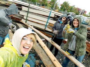 The Unico team in Portland helped salvaged building materials for creative reuse for The ReBuilding Center.