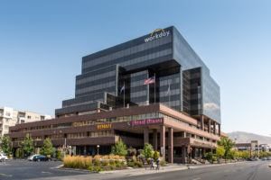 Unico, a private equity real estate investment firm, recently acquired City Centre I, a 10-story Class A office in downtown Salt Lake City. Photographed: the City Centre I exterior.