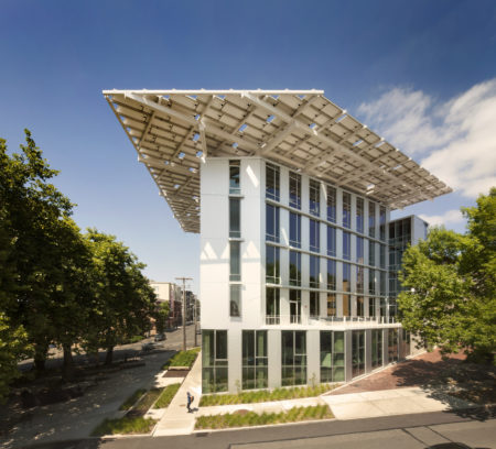 The Bullitt Center in the Capitol Hill neighborhood of Seattle, Wash. Managed by by Unico since 2014, the property management team had been onsite champions of the rainwater-to-potable water system project.