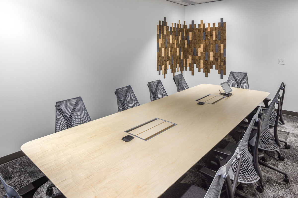 Interior photograph of the Marymoor Technology Building, located in the Marymoor Park neighborhood of Redmond, Wash. It was acquired by private equity real estate investment firm Unico Properties in May 2019.