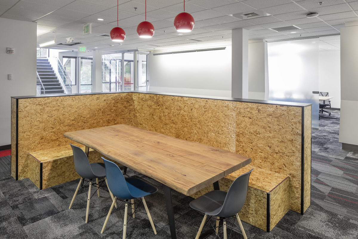 Interior photograph of the Marymoor Technology Building, located in the Marymoor Park neighborhood of Redmond, Wash. It was acquired by private equity real estate investment firm Unico Properties in May 2019.