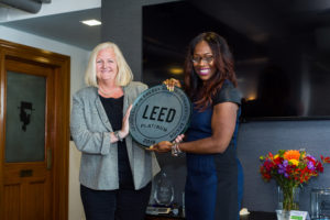 LEED Plaque/TOBY Award ceremony at the Smith Tower. The historic landmark was acquired by real estate investment company Unico in 2015.