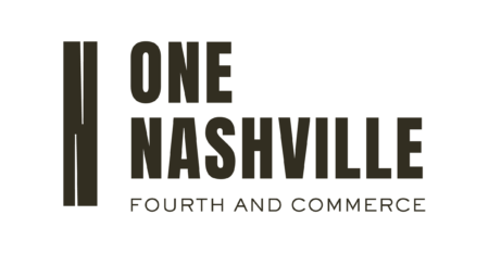 Logomark bearing the text "ONE NASHVILLE: Fourth and Commerce."