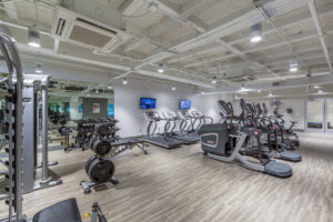 "ON Fit," new, fully-equipped fitness center with towel service at the fully-transformed and rebranded One Nashville in downtown Nashville, Tennessee.